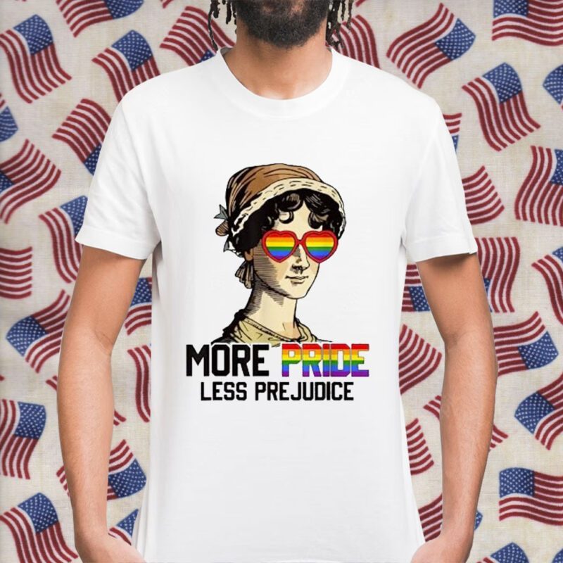 More Pride Less Prejudice Lgbt Gay Proud Ally Pride Month 2023 T-Shirt