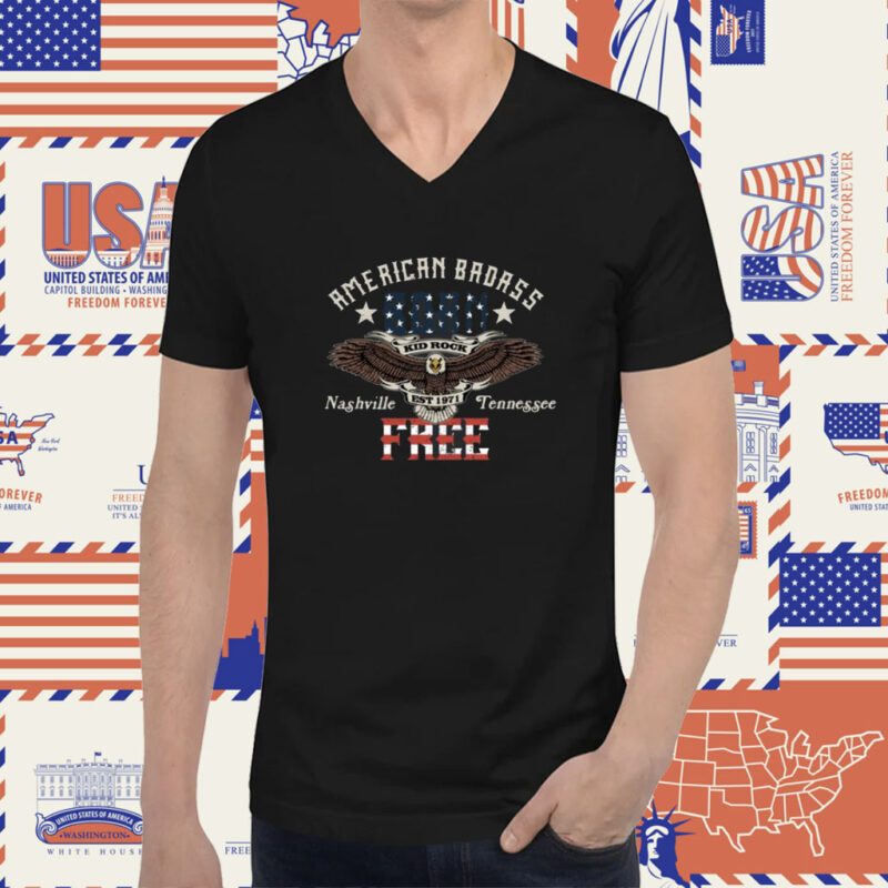 Vintage American Badass Born Free Shirts