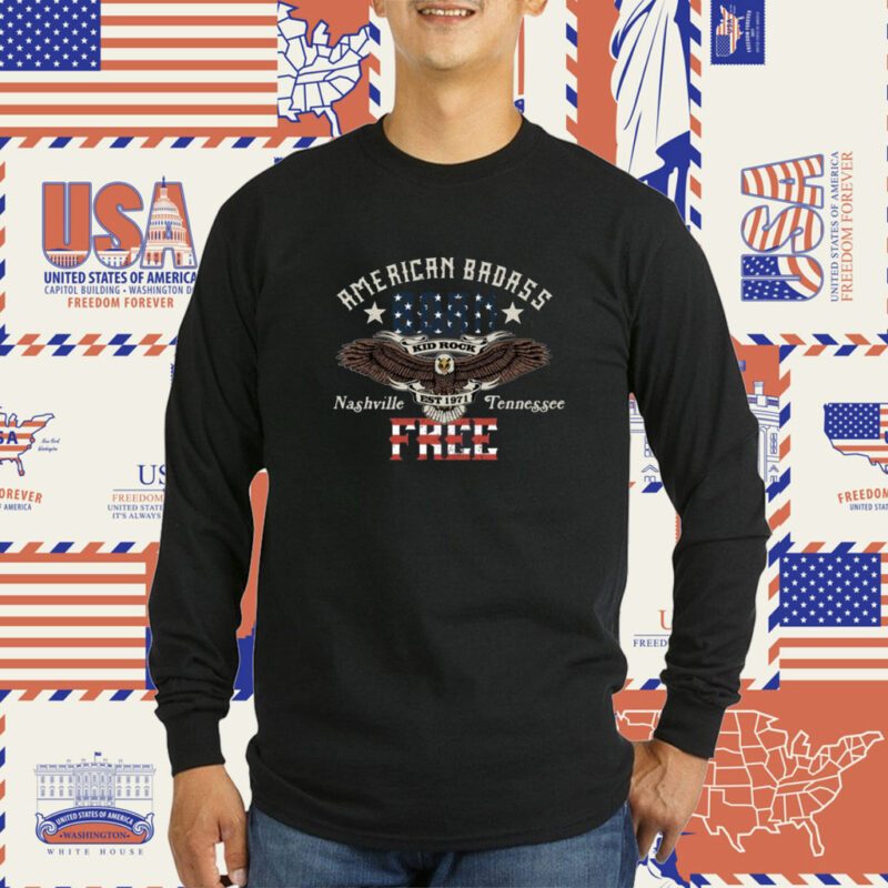 Vintage American Badass Born Free Shirts