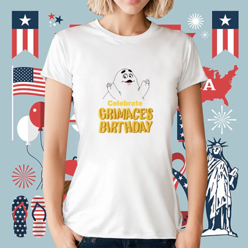 Celebrate Grimaces Happy Birthday Tee Shirt