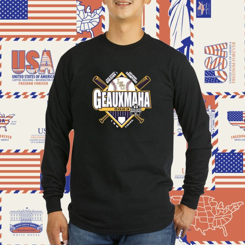 2023 Geauxmaha LSU Tigers Baseball Champions Omaha T-Shirt