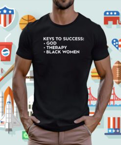 Keys To Success God Therapy Black Women T-Shirt