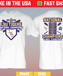 LSU Tigers 2023 Baseball College World Series Champions Schedule Shirt