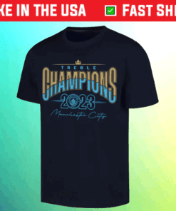 Treble Manchester City 2022-2023 Champions T-Shirt