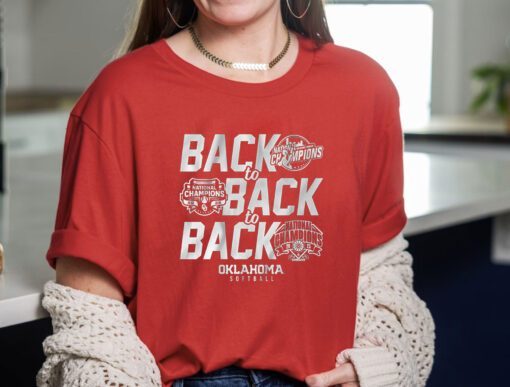 Oklahoma Softball Back-to-Back-to-Back Shirt