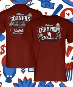 Oklahoma Sooners 2023 Softball College World Series Champions Schedule Shirt