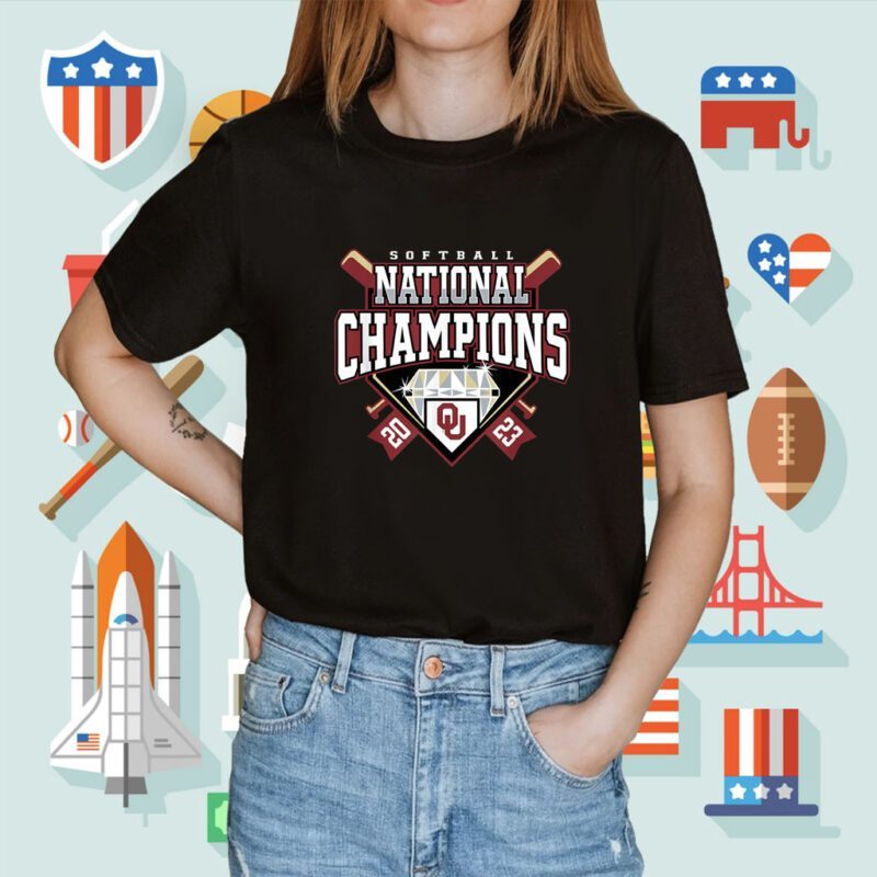 Oklahoma Sooners National Champs Softball 2023 Diamond Shirt