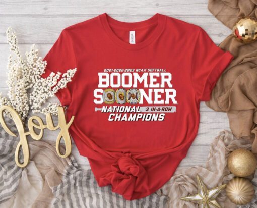 Oklahoma Sooners Three Peat Softball College World Series Champions Shirt