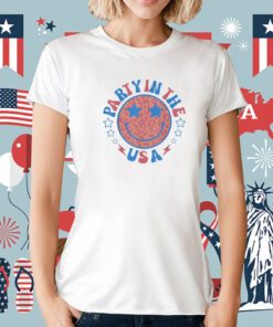 Party in the USA 4th of July Preppy Smile Tee Shirt