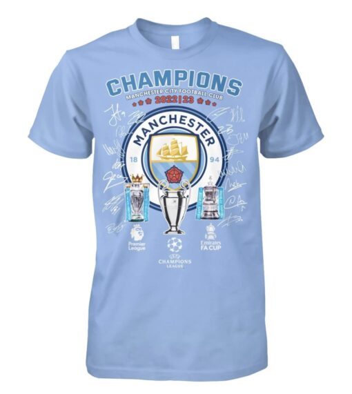 Manchester City FC Champions 2023 T-Shirt