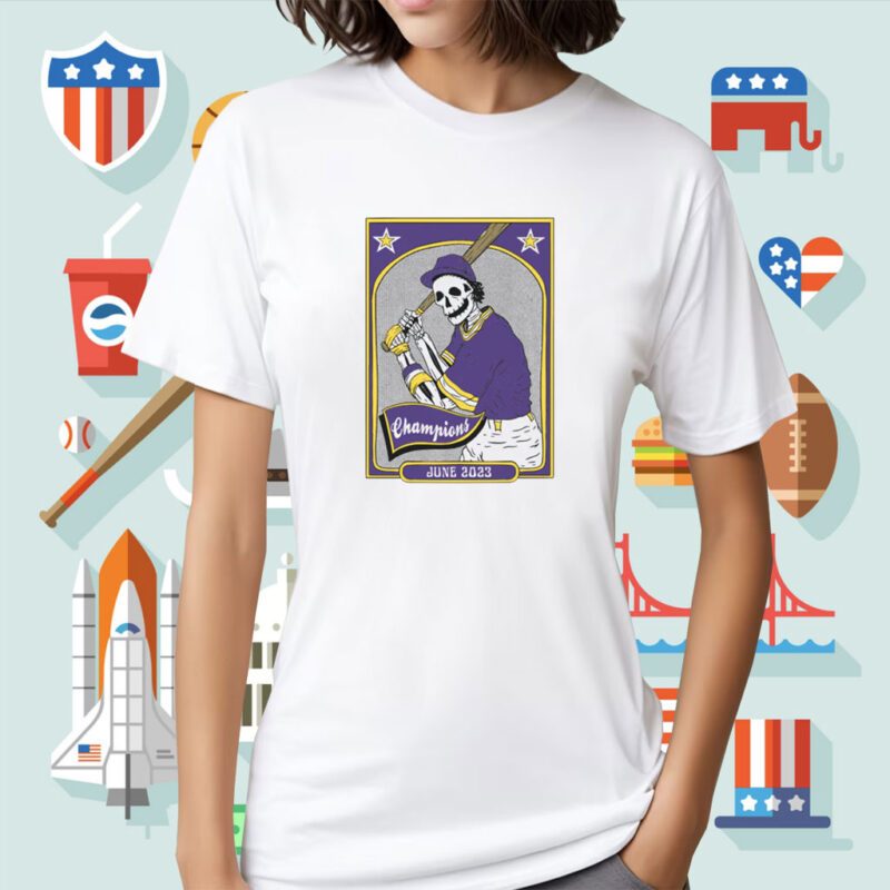 Skeleton LSU Baseball Card Champions 2023 T-Shirt