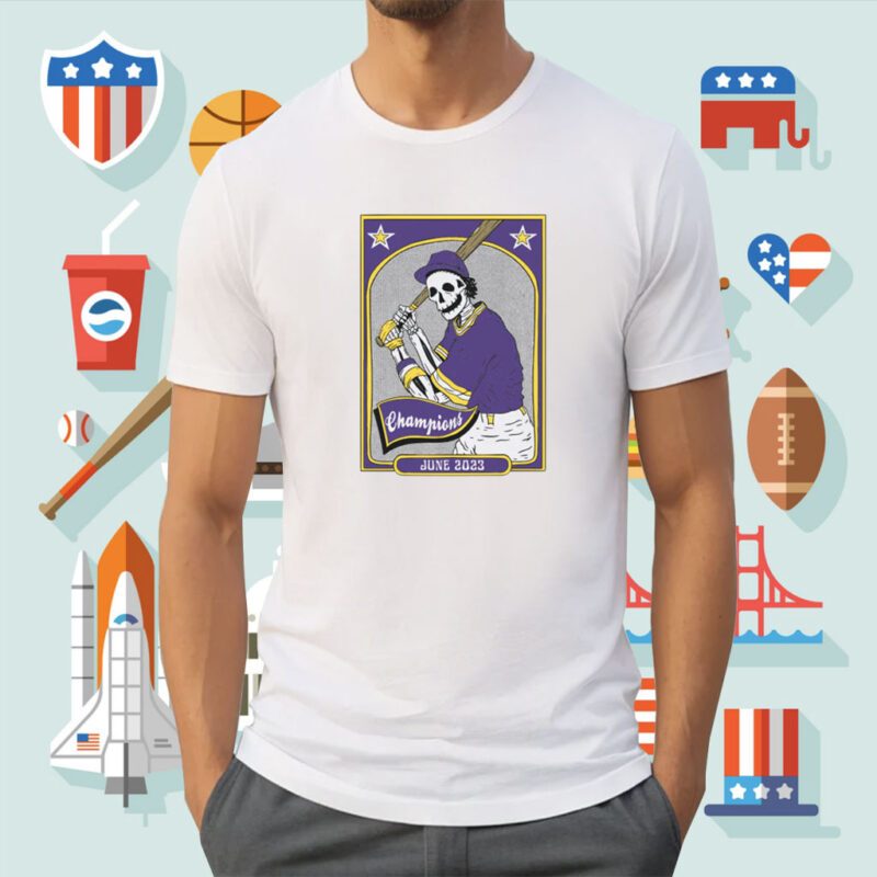 Skeleton LSU Baseball Card Champions 2023 T-Shirt