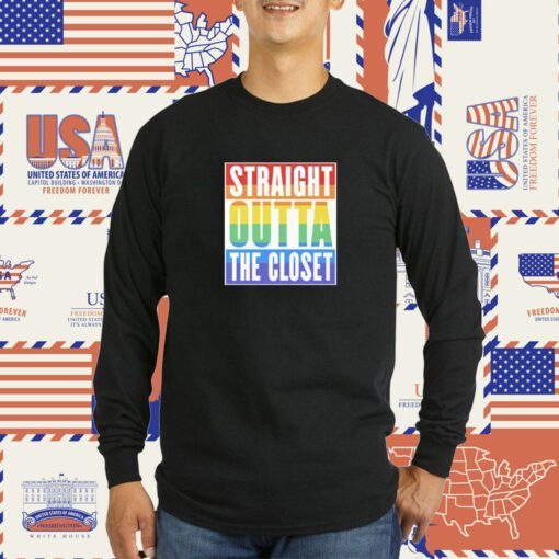 Straight Outta The Closet LGBTQ+ Pride Tee Shirt