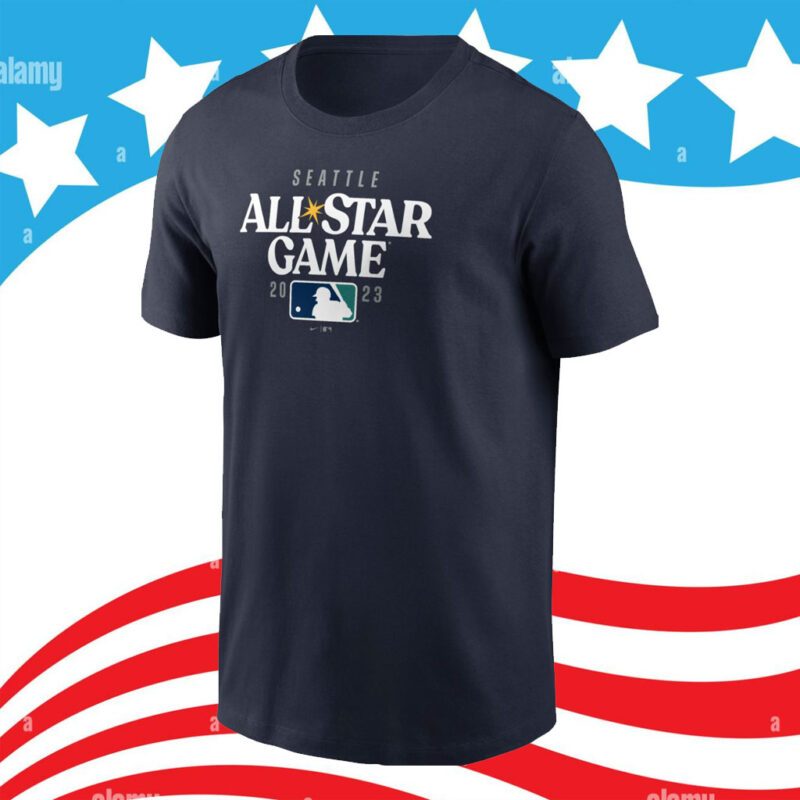 2023 All-Star Game Seattle Mariners Navy Wordmark Shirts