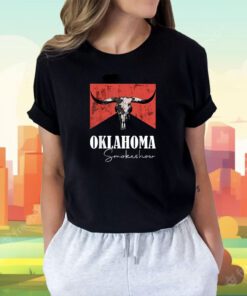 Boho Bull Skull Cow Oklahoma Smokeshow Western Country T-Shirt
