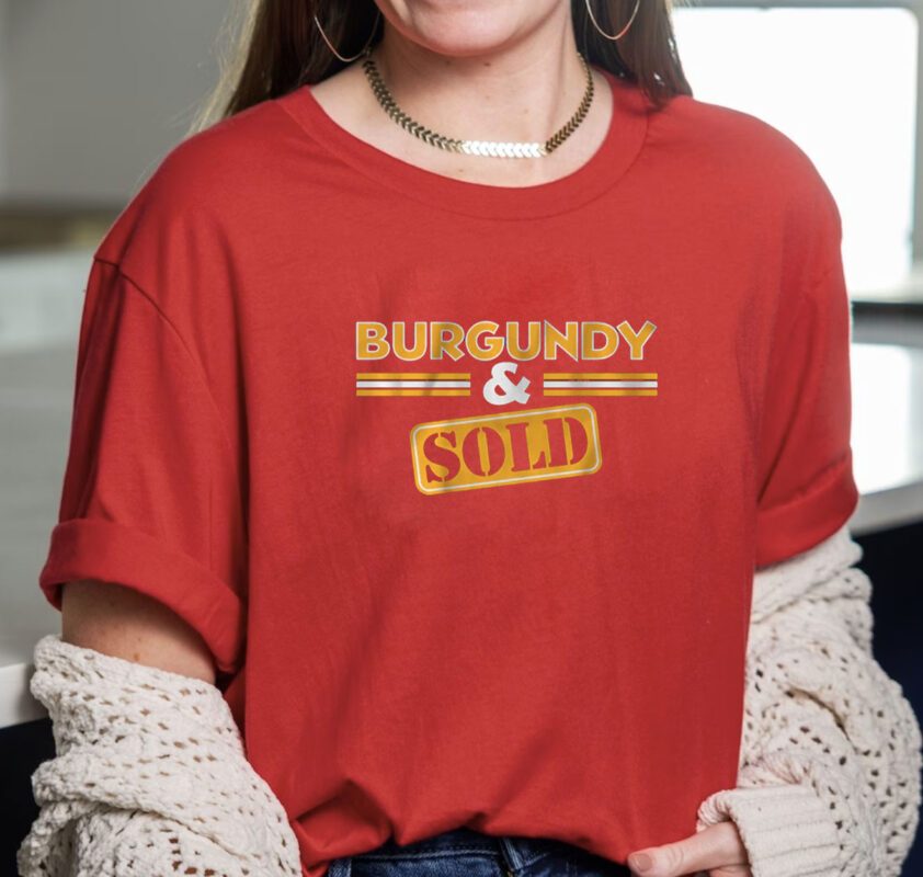 Burgundy and Sold Washington DC Tee Shirt