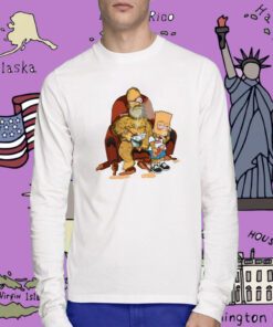 Homer Simpson And Bart Simpson Gangster T-Shirt