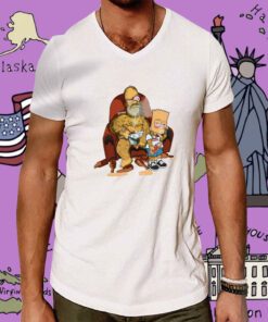 Homer Simpson And Bart Simpson Gangster T-Shirt