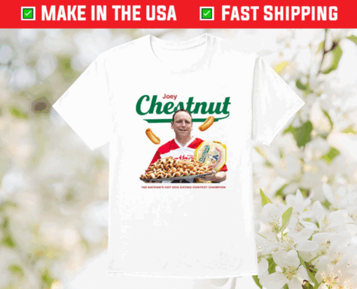 Joey Chestnut Nathan’s Hot Dog Eating Contest Tee Shirt