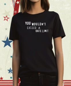 You Wouldn't Exceed A Rate Limit Tee Shirt