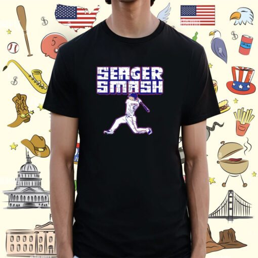 Corey Seager Smash Texas Baseball Tee Shirt