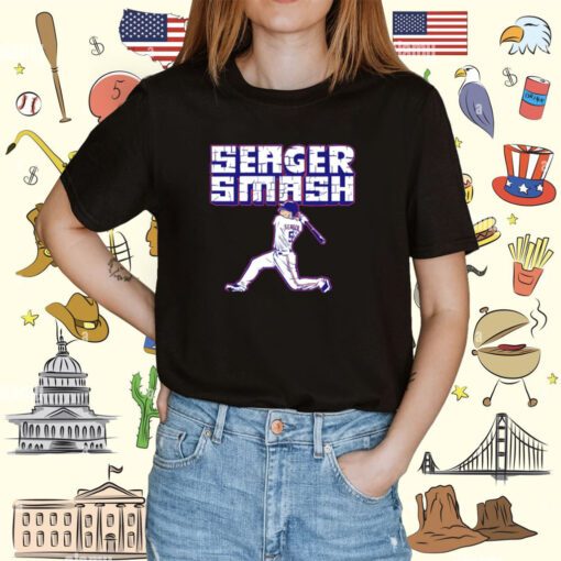 Corey Seager Smash Texas Baseball Tee Shirt