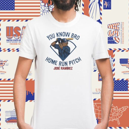 Guardians Jose Ramirez Home Run Pitch Tee Shirt