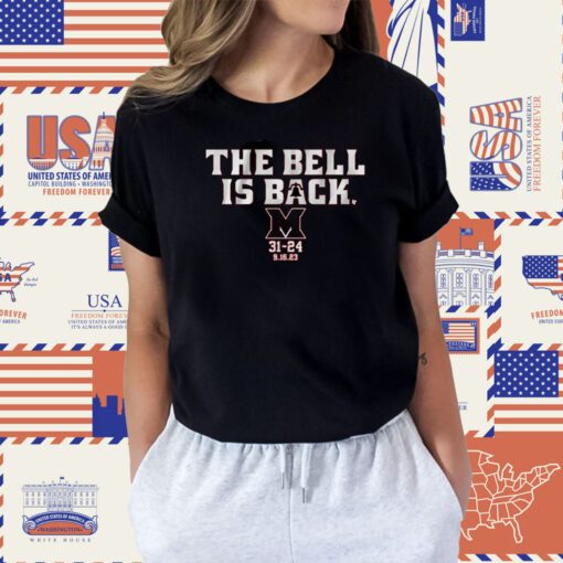 MIAMI REDHAWKS: THE BELL IS BACK TEE SHIRT