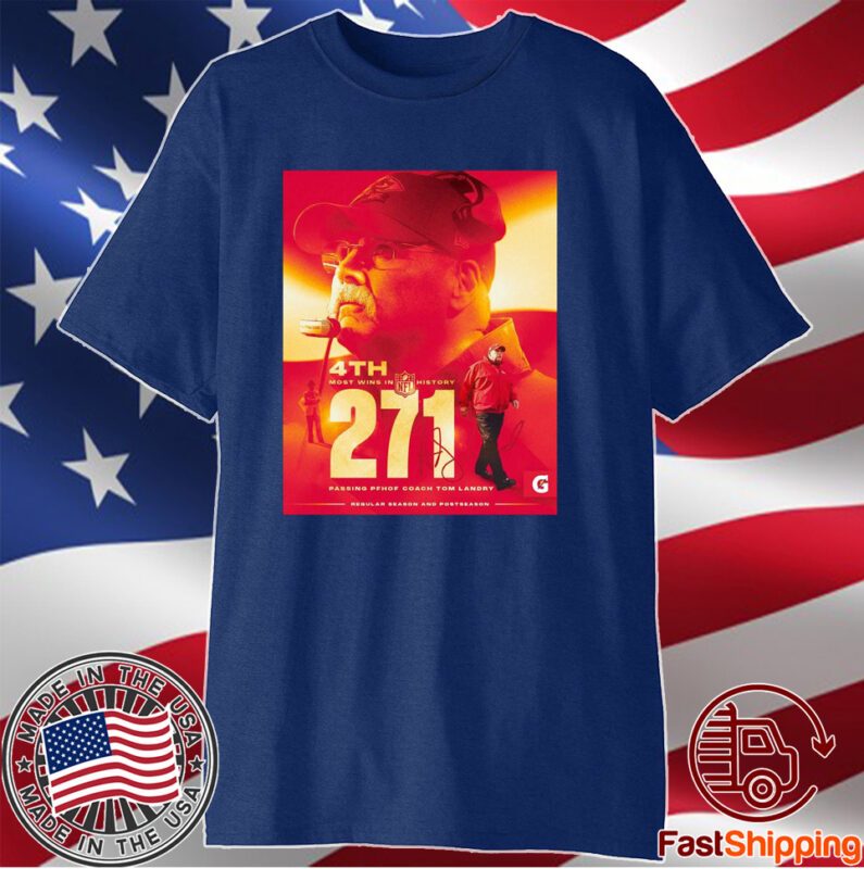 4th Most Wings In Nfl History 271 Passing Coach Tom Landry Shirt