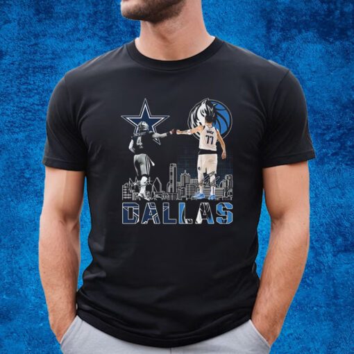 Dallas Cowboys Prescott And Mavericks Doncic City Champion Shirt