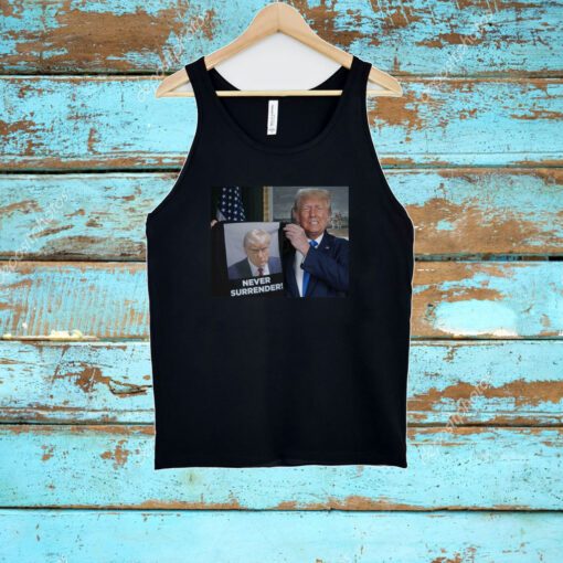 Shows Donald Trump 2024 Off Trump Mugshot Never Surrender V-Neck TShirt