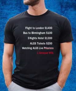 Flight To London 1400 Bus To Birmingham 100 Shirt