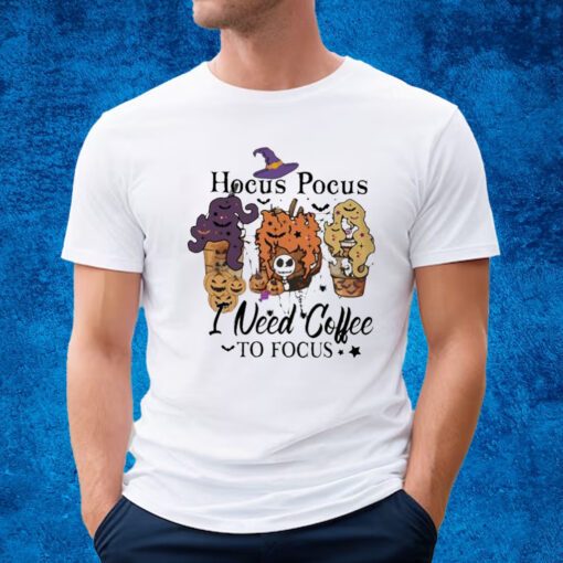 Hocus Pocus I Need Coffee To Focus Ice Cream T-shirt