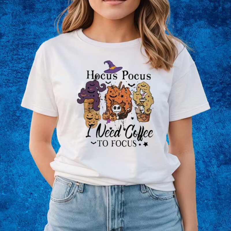 Hocus Pocus I Need Coffee To Focus Ice Cream T-shirts