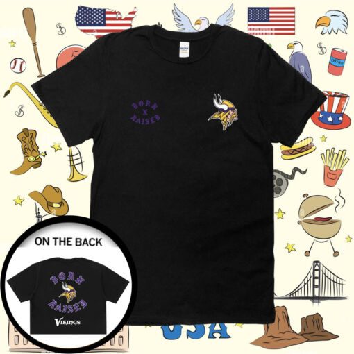Minnesota Vikings Born X Raised T-Shirt