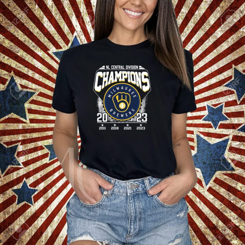 Nl Central Divison Champions Milwaukee Brewers 2011 2018 2021 2023 T-Shirt