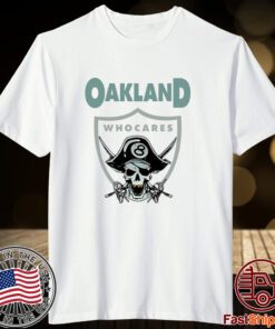 Oakland Who Cares 8 Raiders Skull T-Shirt