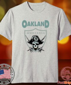 Oakland Who Cares 8 Raiders Skull T-Shirt