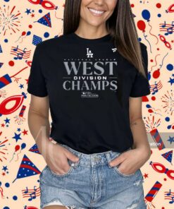Official Los Angeles Dodgers 2023 Nl West Division Champions Locker Room T-Shirt