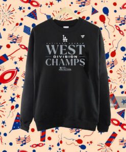 Official Los Angeles Dodgers 2023 Nl West Division Champions Locker Room T-Shirt