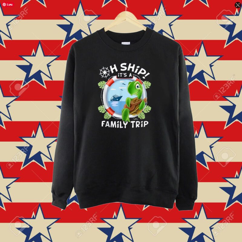 Oh Ship It's a Family Trip - Tropical Turtle Family Cruise T-Shirt