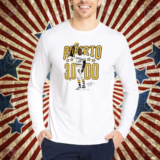 Roberto Clemente 30000 Pittsburgh Pirates Illustration signature shirt