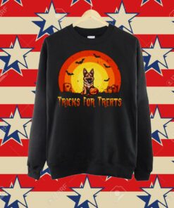 Tricks for treats german Shepherd Halloween shirt