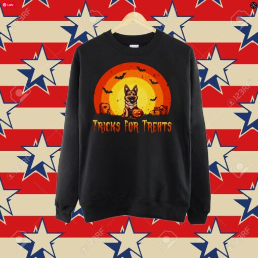 Tricks for treats german Shepherd Halloween shirt