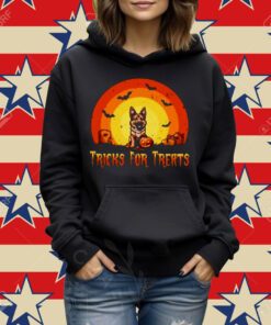 Tricks for treats german Shepherd Halloween shirt