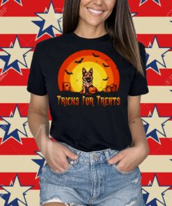 Tricks for treats german Shepherd Halloween shirt