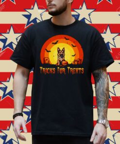 Tricks for treats german Shepherd Halloween shirt