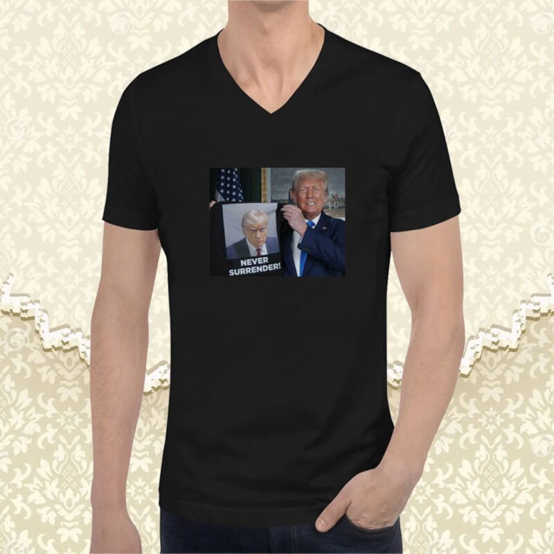 Donald Trump Shows Off Trump Mugshot Never Surrender Coffee Mug