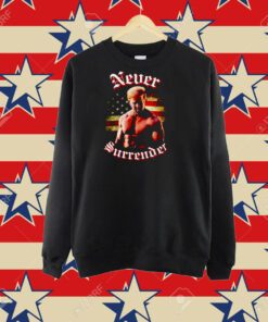 Trump gymer never surrender American flag shirt