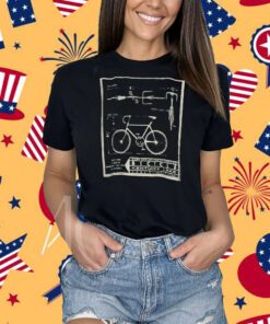 Vintage Original 90s Bicyle Anatomy Hilary Vermont T-Shirt